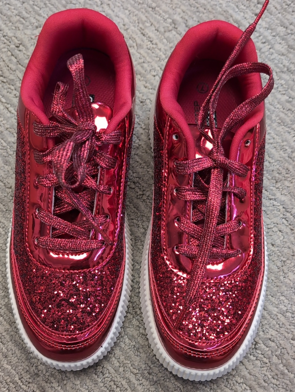 Women's Sparkle Red Sneakers